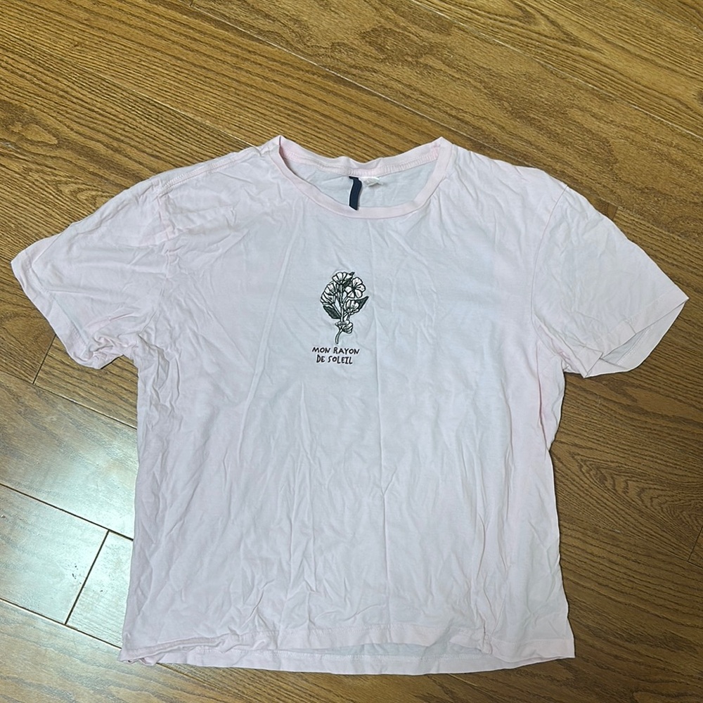 Pink Floral Graphic T-Shirt